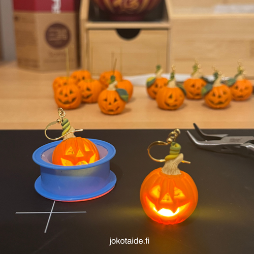 Pumpkin Earrings with with LED Light