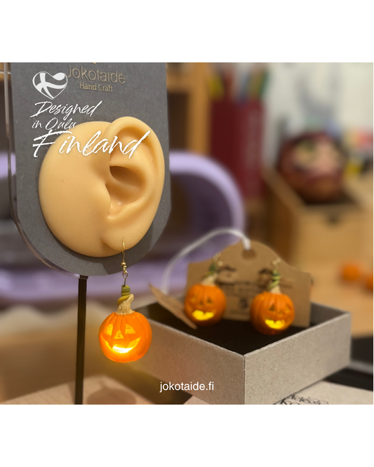 Pumpkin Earrings with LED light