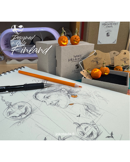 Pumpkin Earrings with LED light