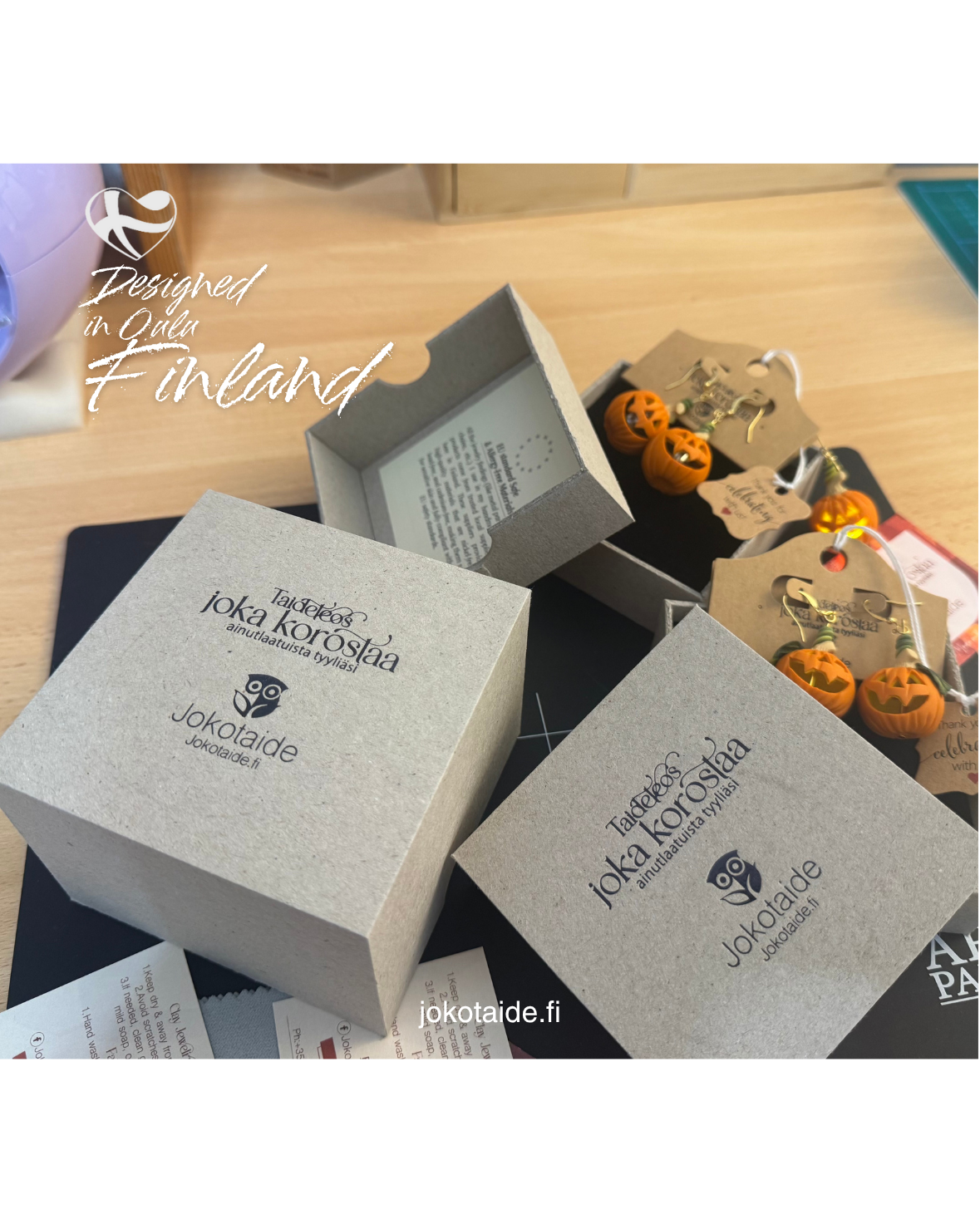 Pumpkin Earrings with LED light